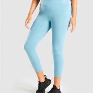 Gymshark Training 7/8 Leggings - Light Blue Small